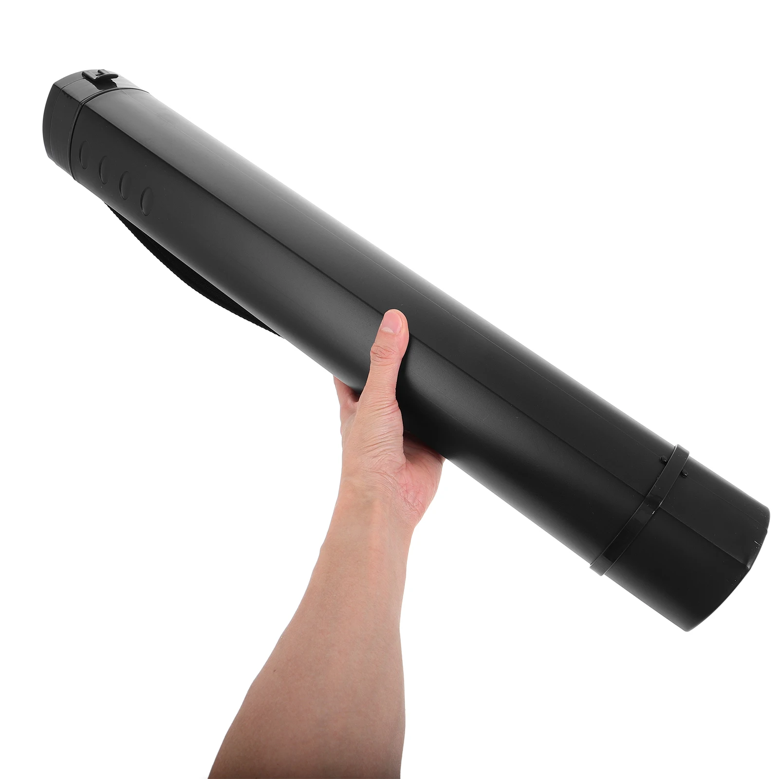 Anti-Slip Rolling Cap Poster Tube Telescoping Plastic Extendable Handle Moisture-Proof Storage for Blueprints Posters Large