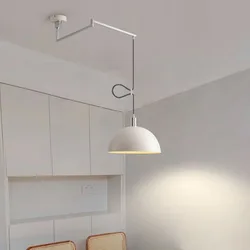 Nordic Long Pole Swing Arm Pendant Light Adjustable Height Dining Room Kitchen Island Loft Hanging Lamp
