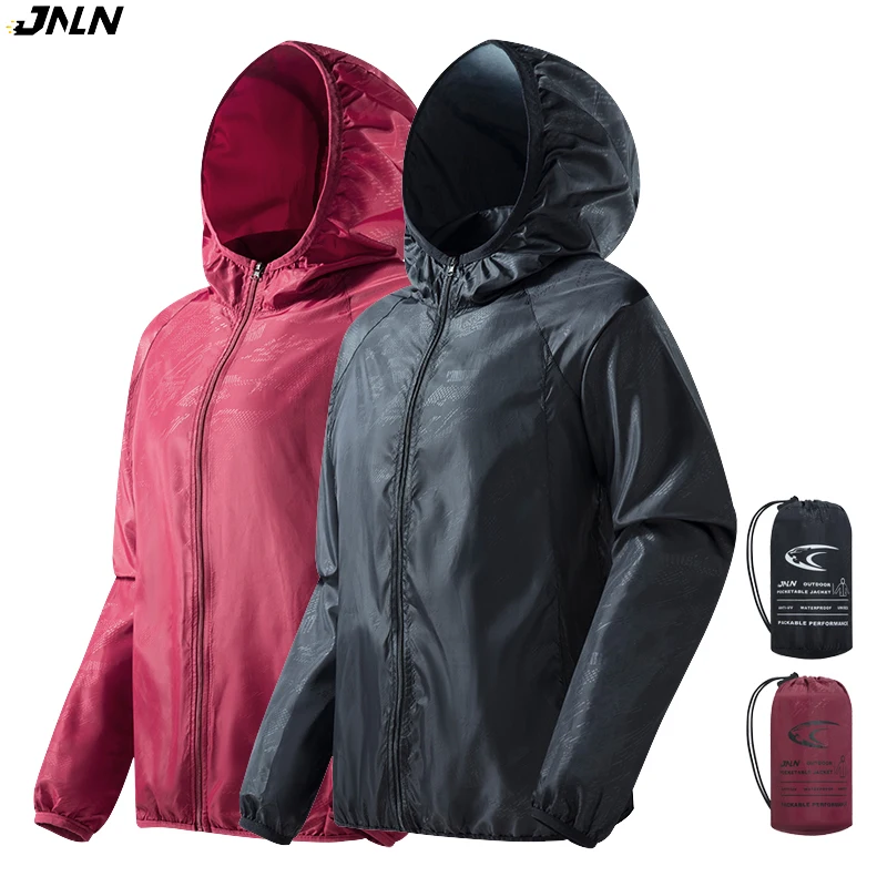 JNLN Veste imperméable pour hommes et femmes, coupe-vent à séchage rapide, protection solaire, unisexe, randonnée, camping, escalade, sports de plein air, imperméable
