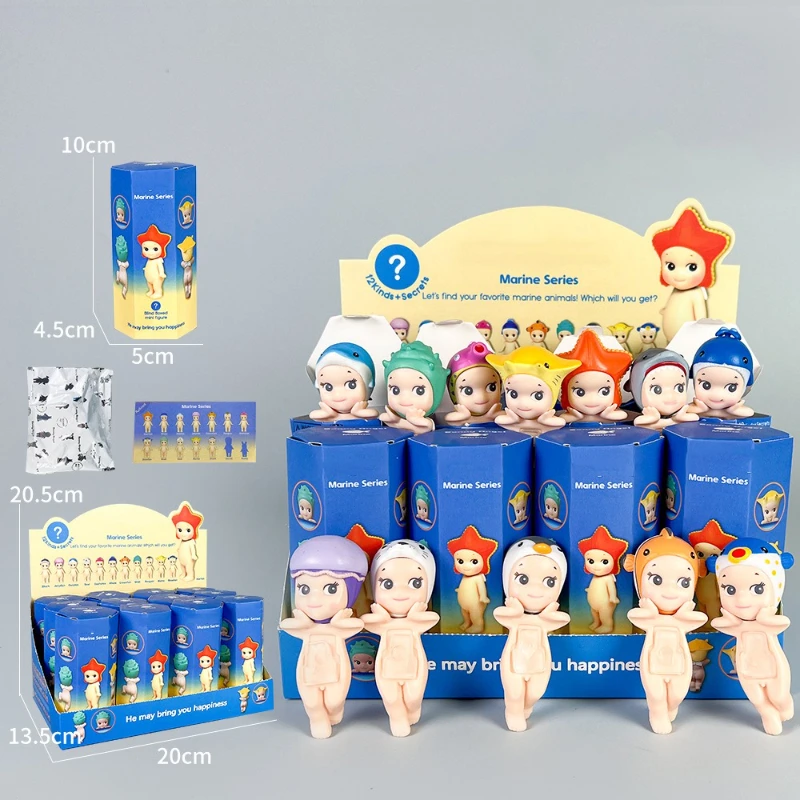 

Dog Time Dreaming Animal Series Cartoon Model Dolls Kids Christma Gift Kawaii S Angel Hippers Mini Figure Blind Box