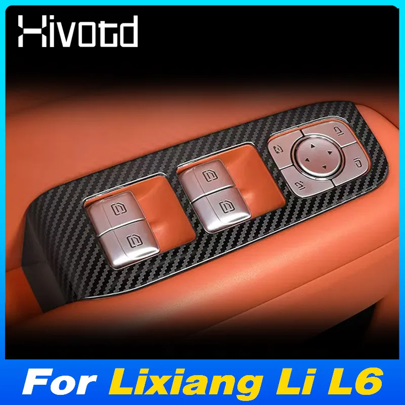 

Car Door Window Lifter Switch Covers Button Trim Stickers Armrest Protector Interior Stylings Accessories For Lixiang Li L6 2024