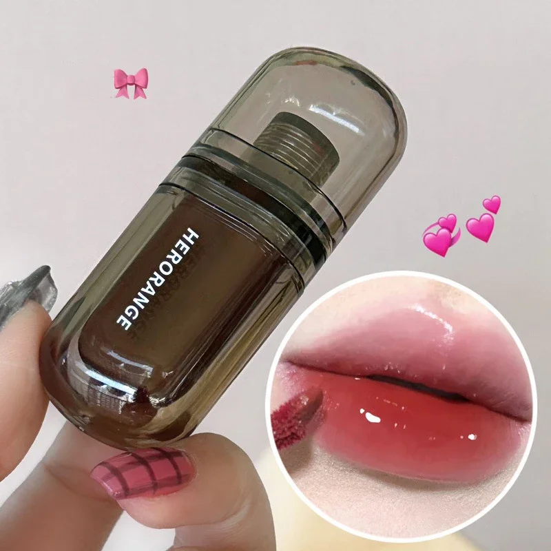 6 Farben Gelee Lip gloss Spiegel Wasser flüssiger Lippenstift feuchtigkeit spendender Lip gloss lang anhaltende sexy Lippen tönung Make-up koreanische Kosmetik