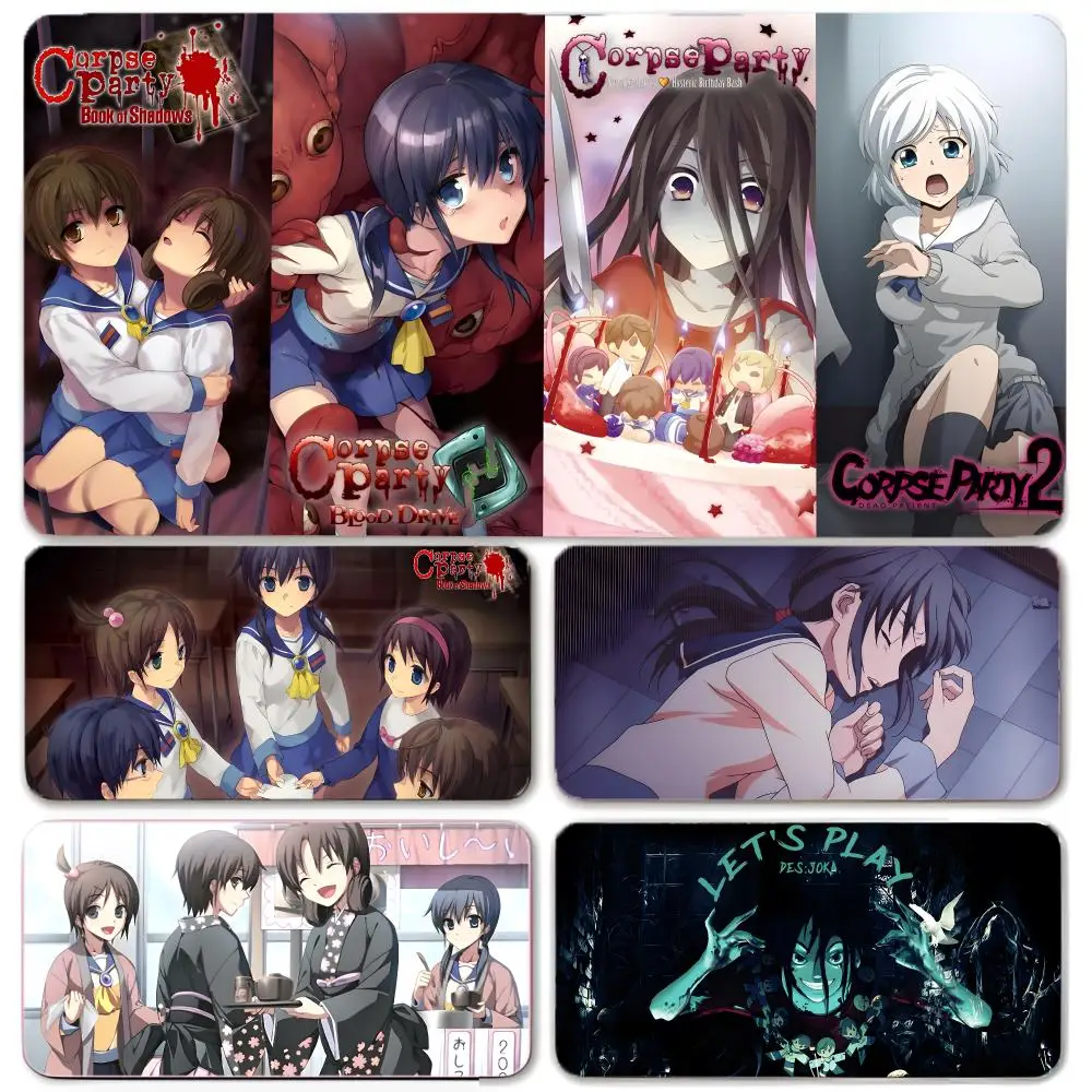 Video Game Horror Corpse Party Mouse Pad Large Gaming Mousepad with Thick Stitched Edge Non-Slip Desk Mat