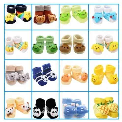 Meias infant Kit with 11 slippers boy recem born RN MIP Bebe bichinho