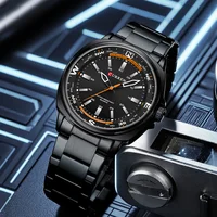 CURREN Reloj de pulsera de cuarzo para hombre de negocios informal con banda de acero inoxidable Reloj resistente al agua 8455