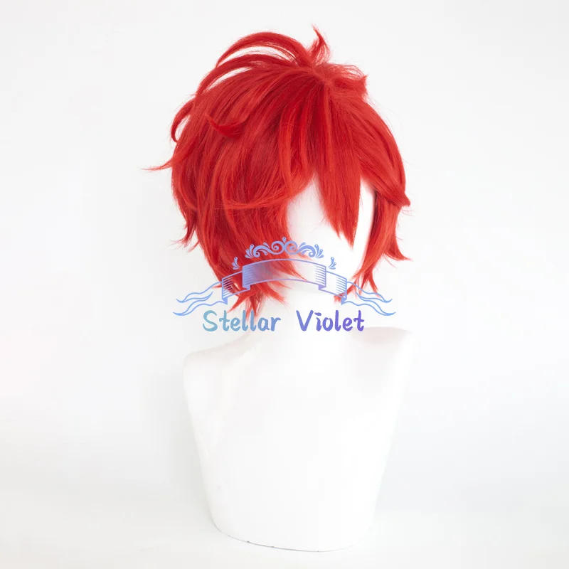 Reki peruca cosplay resistente ao calor anime sk8 o infinito reki cosplay perucas sintéticas 35cm cabelo curto vermelho sk∞ anime peruca dia das bruxas