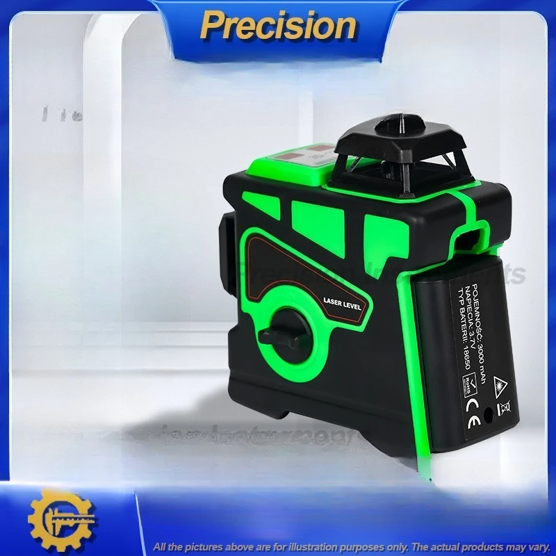 

2026 12 Line 3D Laser Level for Construction Alignment Green and Infrared Cross Line Laser with Tripod Kit Professional Grade
