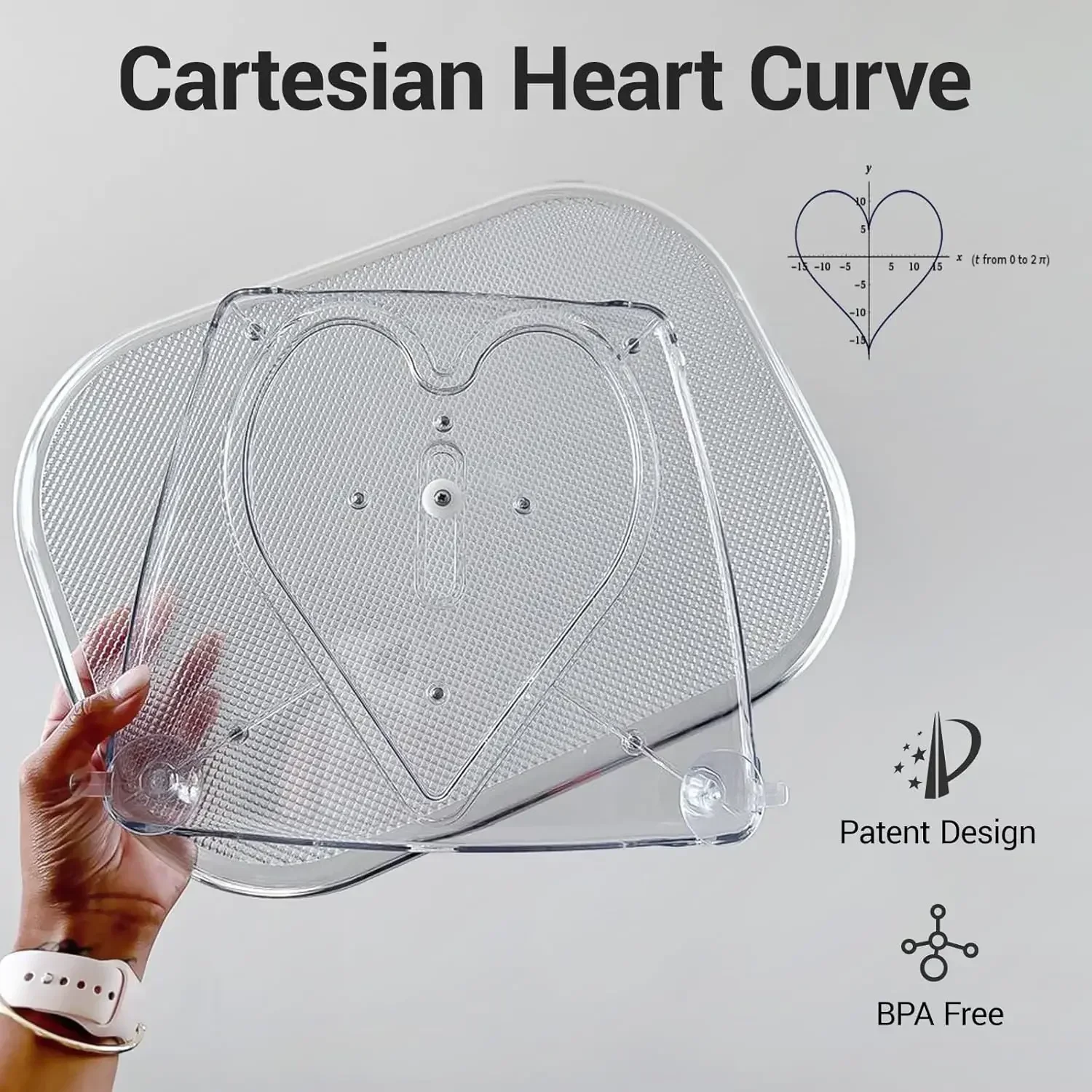 2Pack Rotating Rectangular for Cabinet, Pantry, Kitchen, Countertop, Table, Fridge Organizers and Storage, Clear, 15.67''x11.7''