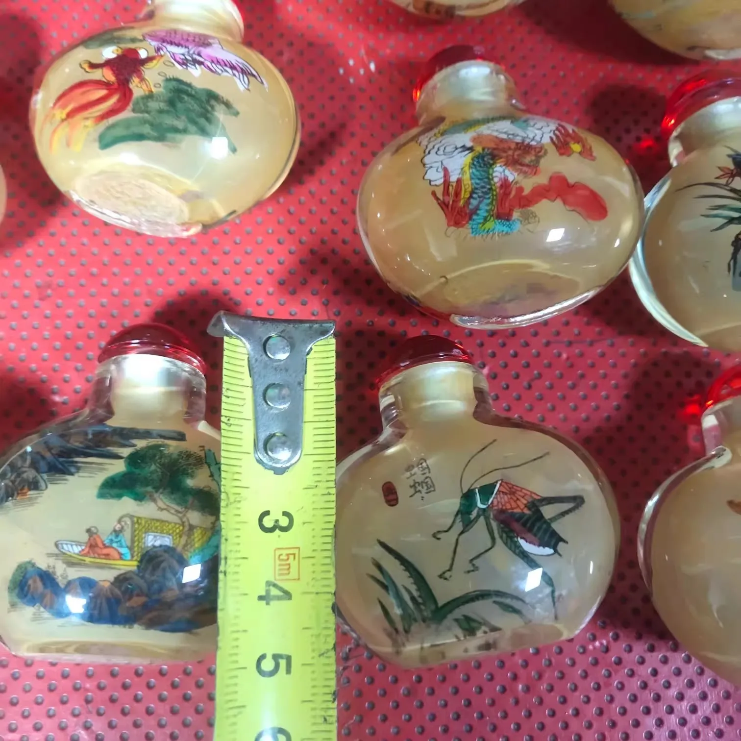 Antique Collection Glass Landscape Snuff Bottle Chinese Handwork Bottle China