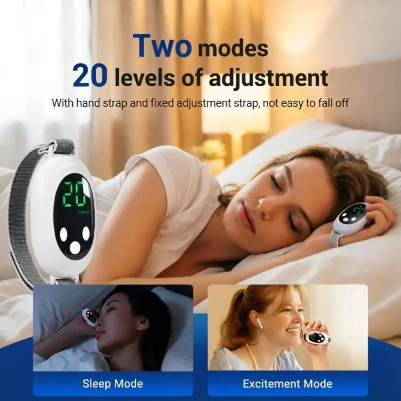 1 Set Adjustable Intensity Intelligent Sleep Soothing Device 2 Modes For Anxiety Relief Neurological Regulation Insomnia Improv