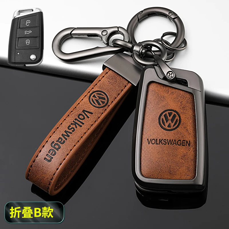 Car Key Case Cover Fob For VW Volkswagen Polo Tiguan MK2 Passat B5 B6 B7 Golf 4 5 6 7 MK6 MK7 Jetta Lavida Keychain Accessories