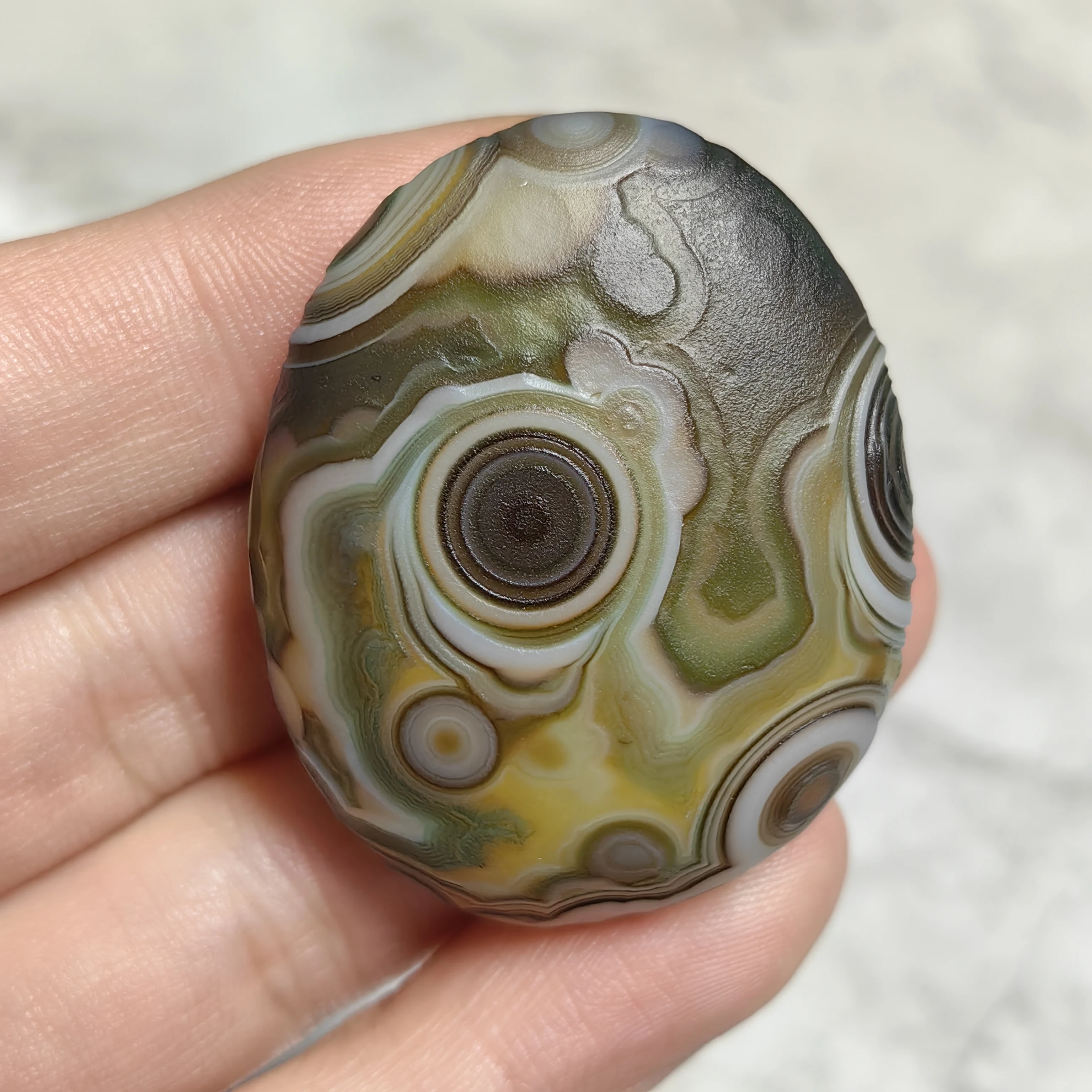 

Pure Natura Divine Eye Eye Agate Rough Stone Specimen Minerals Good Luck Against Negativity Energ Amulet For DIY Jewelry Making