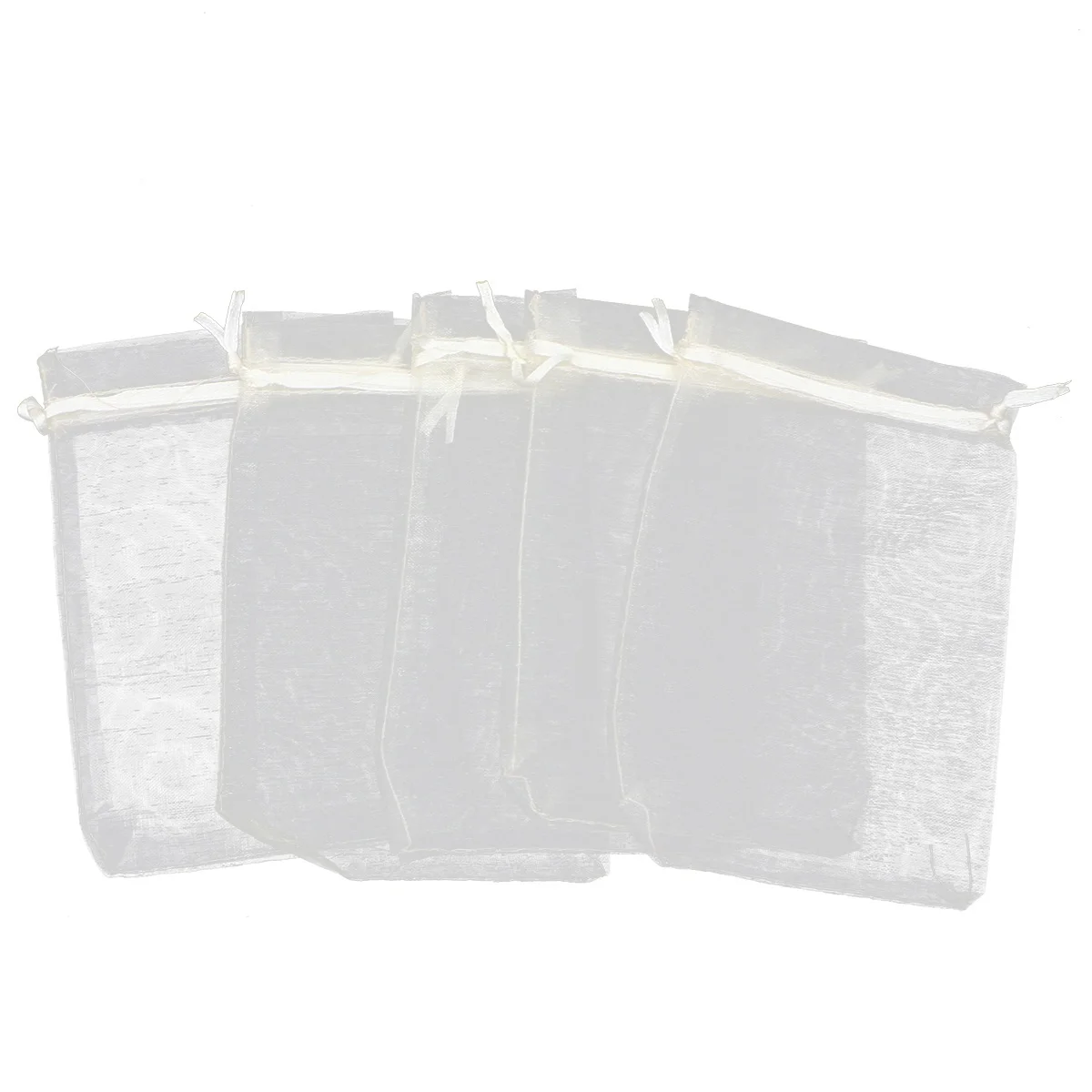 100 قطعة أكياس الرباط الأورجانزا أكياس شبكية لتخزين حلوى الزفاف هدية التعبئة الحرفية خرز للمجوهرات مفاتيح ماكياج السفر