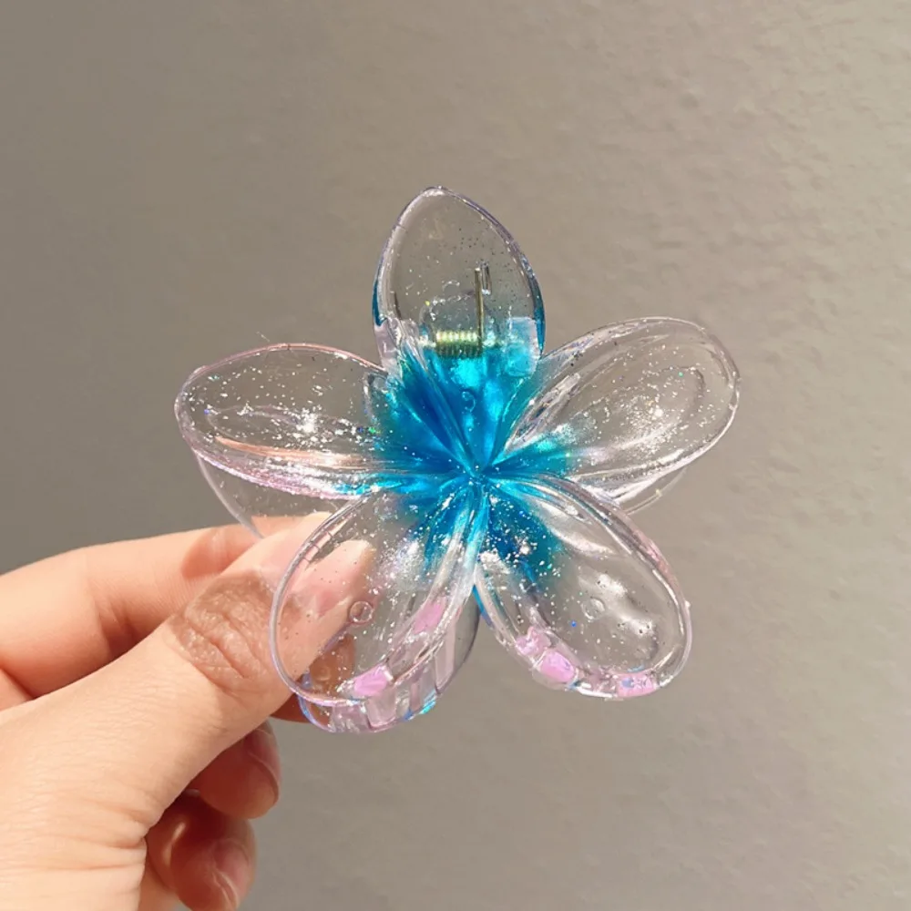 

8cm Gradient Large Flower Hair Clip Women Sweet Hairpins Elegant Acrylic Hair Claws Crab Barrettes Hawaiian Hair Accessories