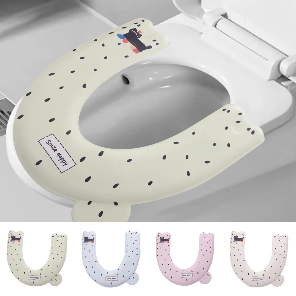 

3 шт., чехол на ручное сиденье для унитаза, удобная утолщенная подушка для унитаза пастообразного типа, водонепроницаемая подушка для сиденья унитаза с героями мультфильмов