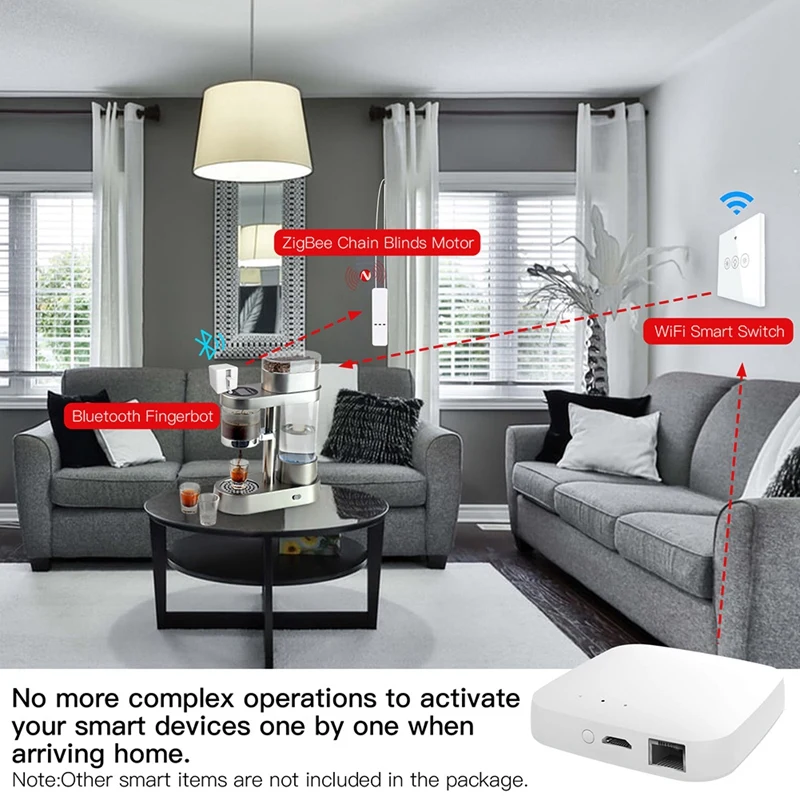 Tuya Smart Wired Multi-Mode Gateway Zigbee Wifi Bluetooth Mesh Hub Smart Life APP Remote Voice Control Via Alexa Home