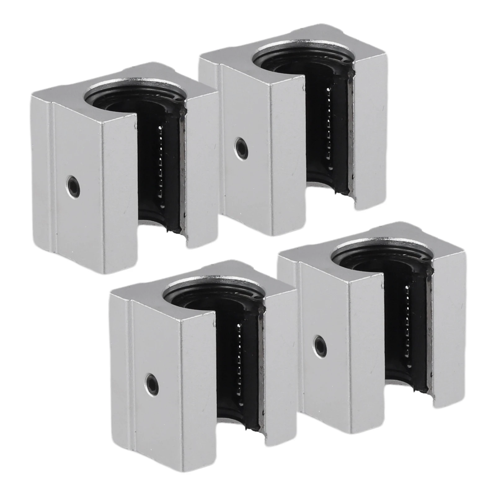 4Pcs SBR16UU Linear Ball Bearing Blocks, Aluminum Alloy Pillow Slide For 16mm Guide Rail, Low Friction For CNC Router