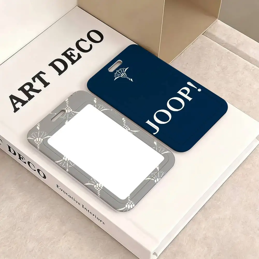Porta Tarjetas de Marca J-JOOP, Porta Credenciales Corporativos, Porta Identificaciones para el Trabajo, Porta Tarjetas de Crédito Unisex para el Uso Diario