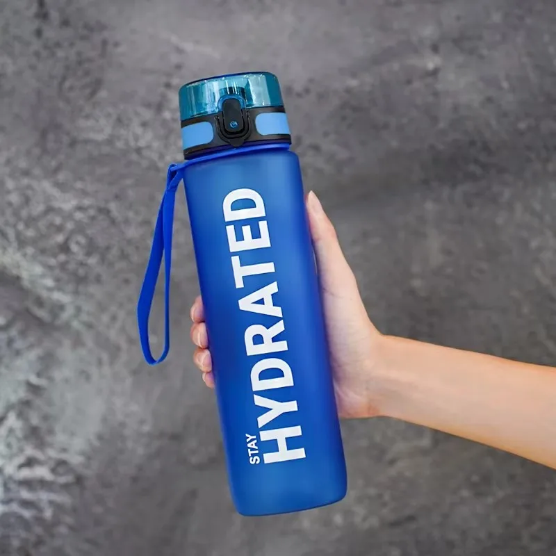 1L Wasserflasche, tragbare Sportwasserflasche, hübsche Trinkflasche, auslaufsichere Fitness-Wasserflasche für Outdoor-Reisen, Fitness, Radfahren
