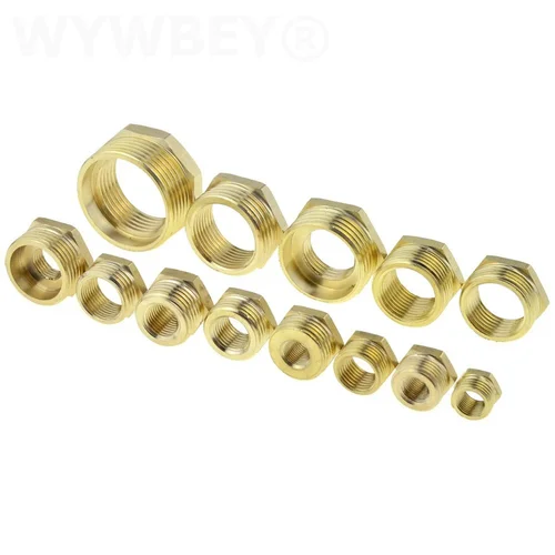Imagen 2 del producto Conector de tubo reductor de buje hexagonal de latón, 1/8 1/4 3/8 1/2 3/4 F a M, conector acoplador adaptador de Gas y agua reductor de cobre