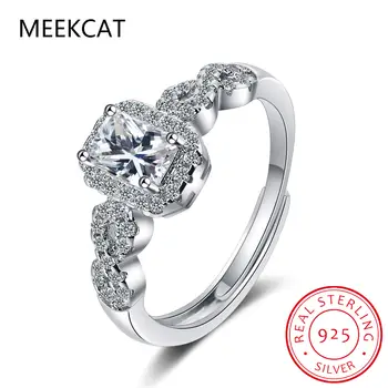 1CT Moissanitový kroucený prsten Retro krajkový prsten s kulatým brusem pro ženy Zásnubní šperky Věčná elegance Dárek MSR076 12 nejlepší prodej krajka Swarovski - №10