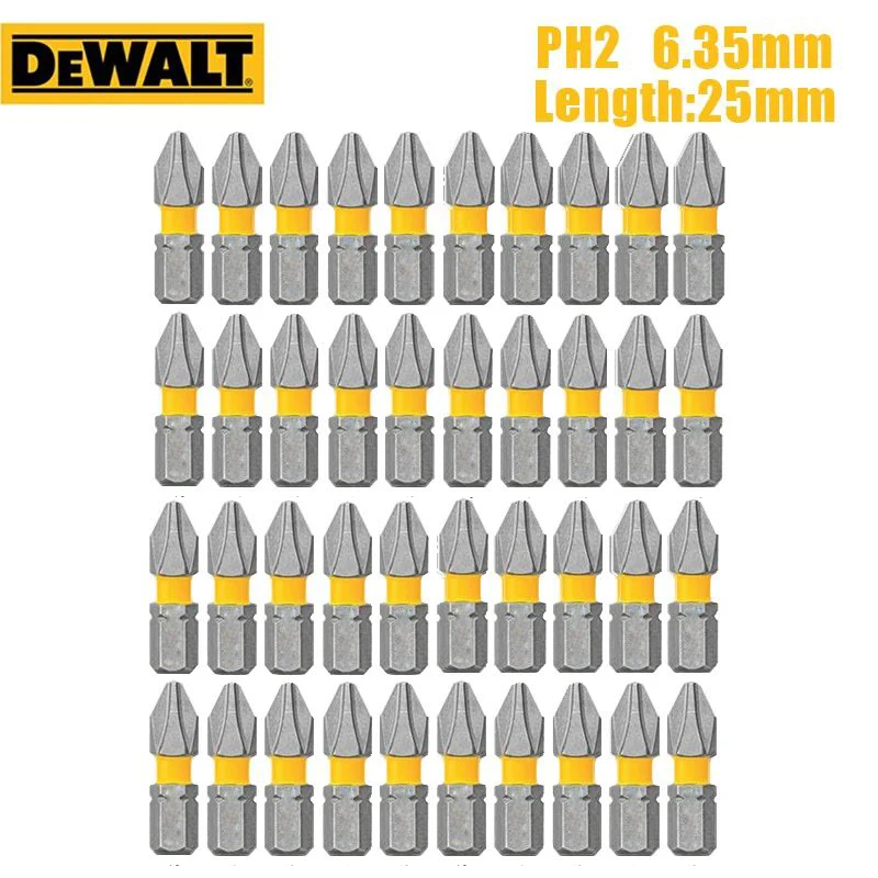 DeWalt-電気ドライバー,インパクト25mm,強力な磁気ドリルヘッド,高硬度,木工ドリルビット,エンボス加工用,2