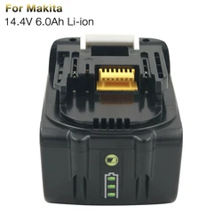 BL1440 BL1430 14.4V 6000mAh Lithium Cordless Power Tools Rechargeable Battery for Makita BL1415 BL1460 194559-8 BDF343 TD130D