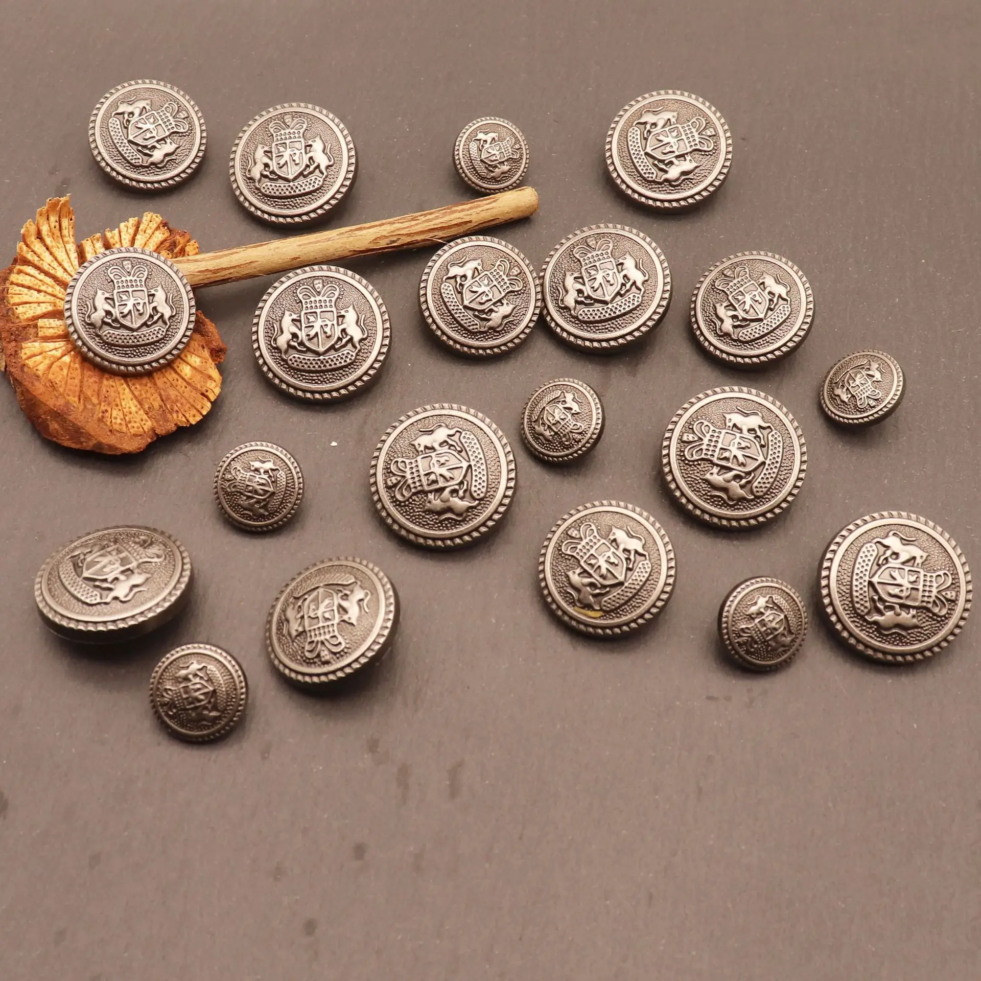 

10Pcs Vintage Metal Coat Buttons for Chic Style and Delicate Sewing Accessories