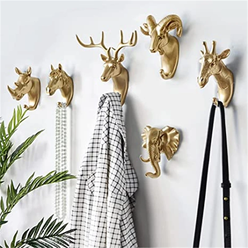 6 Pack Antlers Coat Hooks/ Single Wall Hook, Hooks Mounted for Coat, Bag, Towel, Key, Wall, Hook Rack