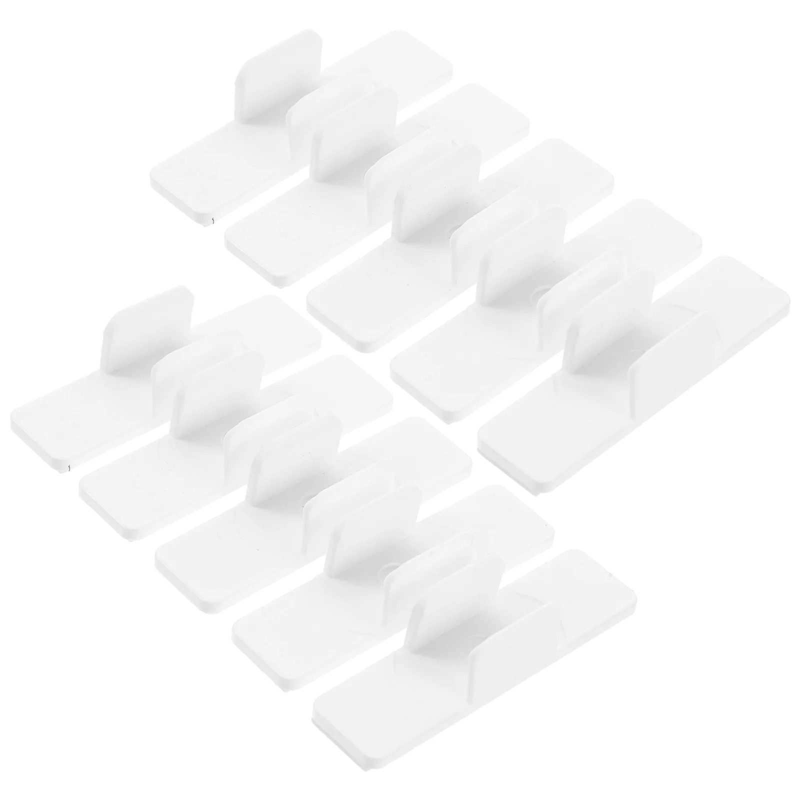 20pcs Self Adhesive Whiteboard Pen Holder U Shaped Clips Plastic Pencil Holders Clamps White Smooth Wall Mount Pen