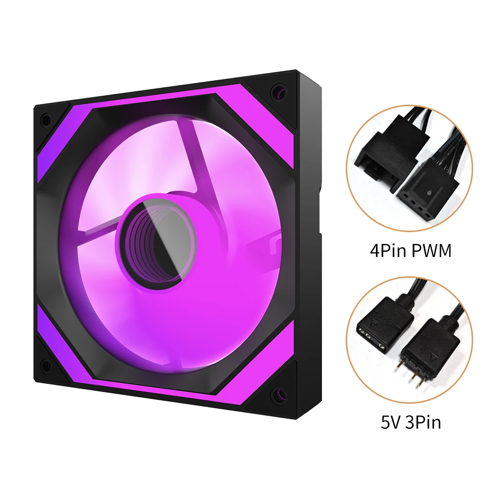 Aigo AIR12 wentylator obudowy komputera ventoinha PC 120mm rgb wentylator 4pin PWM wentylator chłodzący procesor 3pin5v nieograniczona przestrzeń argb 12cm ventilador