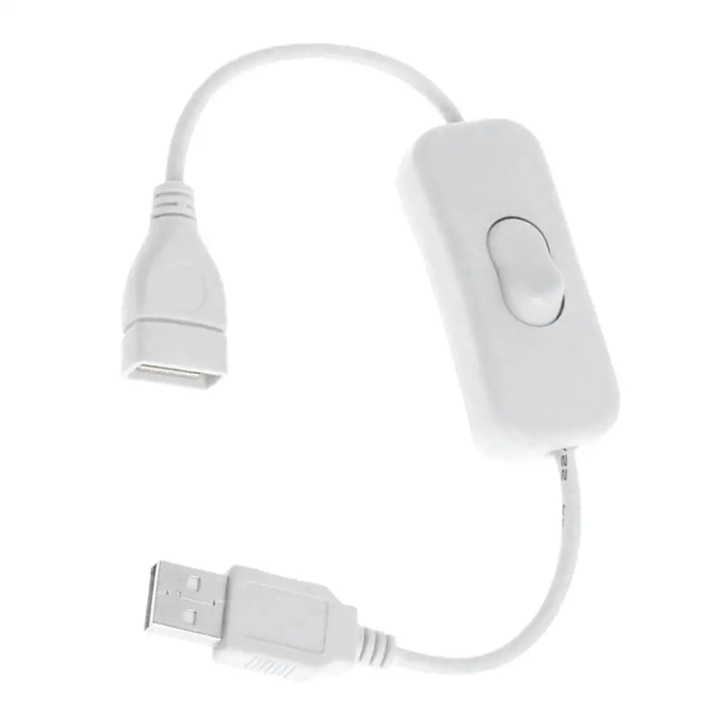 USB Switch Charger Cable ABS Material Power Supply Cord for Raspberry Pi USB Lamp Fan LED Desk Light
