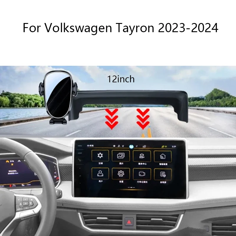 

Аксессуары для интерьера, автомобильный держатель для телефона для Volkswagen VW Tayron 2023 2024, панель экрана с фиксированной базой, 15 Вт, беспроводная зарядка