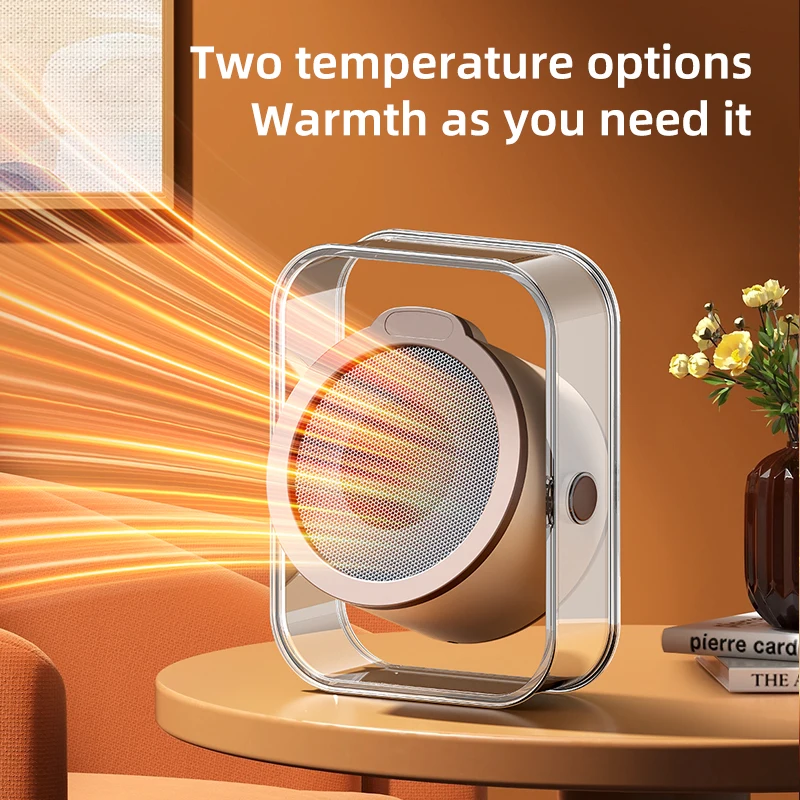 Mini aquecedor elétrico de 1200w, ventilador de ar quente de mesa/parede, ventilador de aquecimento pequeno, proteção contra superaquecimento, fogão de aquecimento de baixo ruído