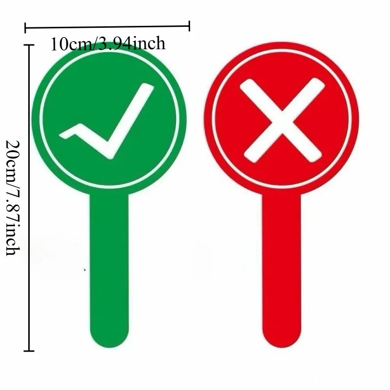 1pcs Double‑Sided Yes No Handheld Paddles Checkmark X Sign Classroom Response Cards for School Game Debate Voting Teaching Props