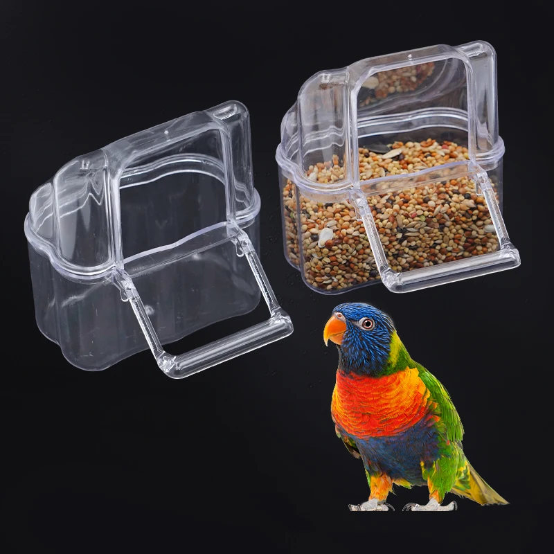 Pet Bird Automatic Feeder Bowl Splash-Proof Feeding Cup Parrot Food Container Bird Cage Accessories Bird Supplies