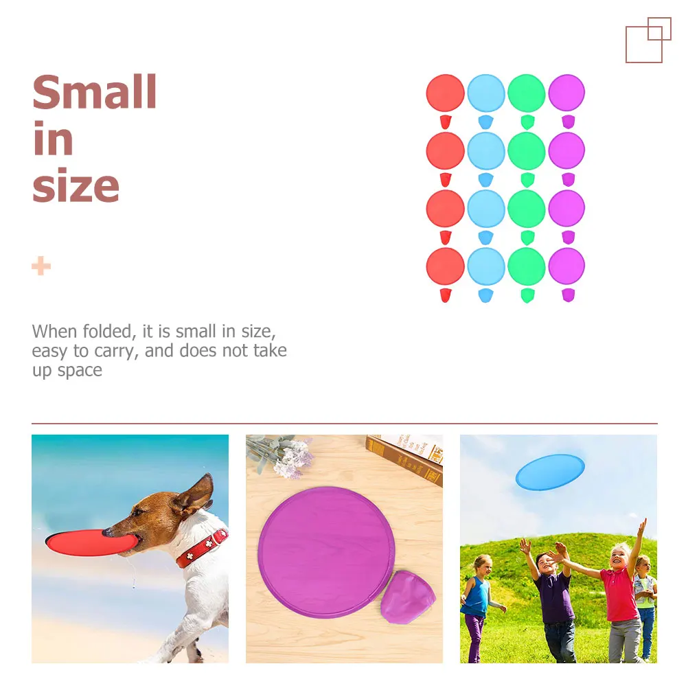 

24pcs Flying Disc Kids Outdoor Play Parent-Child Interactive Durable Round Fan Foldable Pocket Fan Favors Lawn