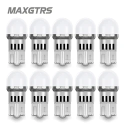 10Pcs W5W 3030 2 SMD Car T10 LED Bulb 194 168 Wedge Replacement License Plate Instrument Panel Lamp Bulbs For Clearance Lights