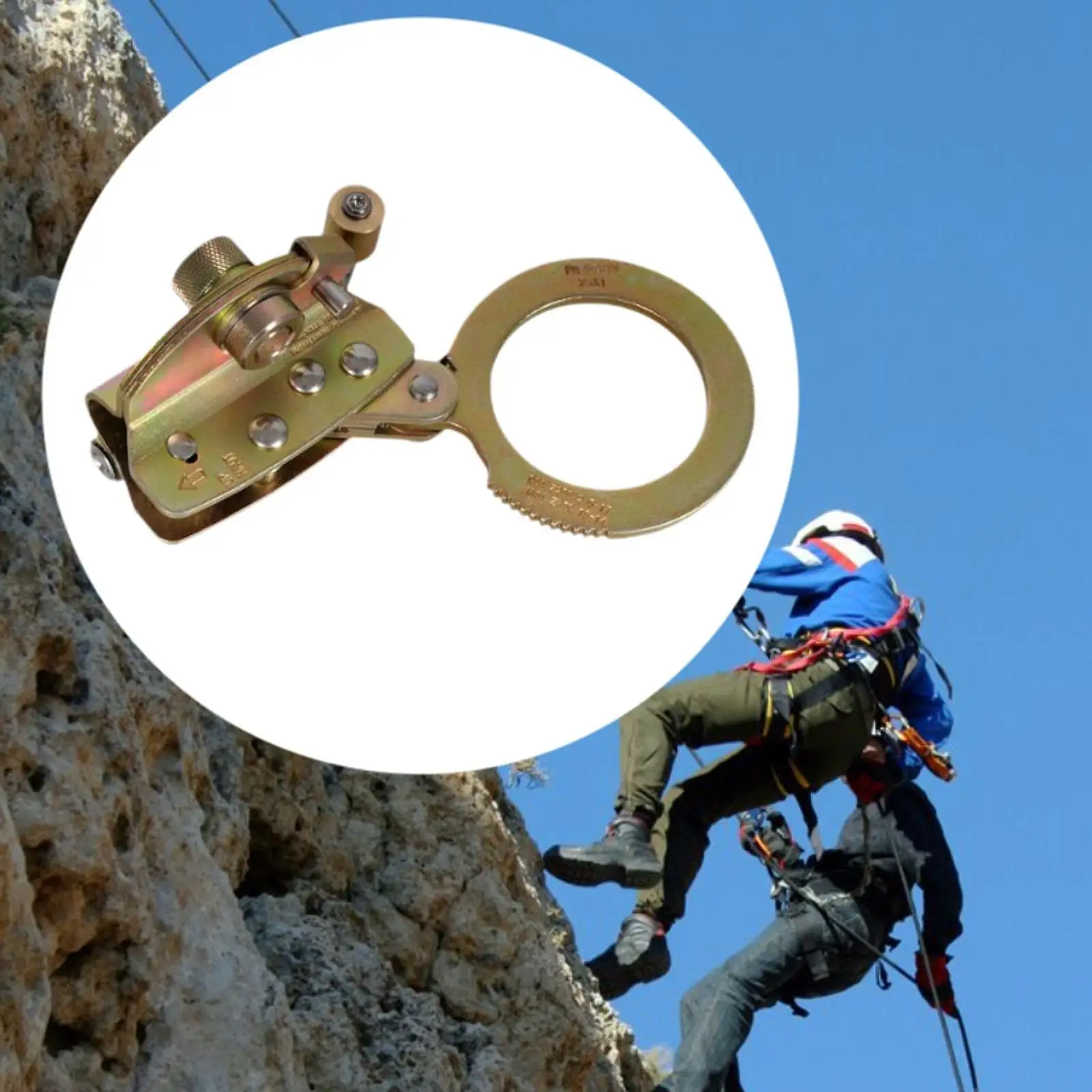 Rope Grab Ascender for 16mm Diameter Rope Stopper Hardware Sturdy 18kN Accessories Self Locking Equipment for Outdoor Sports