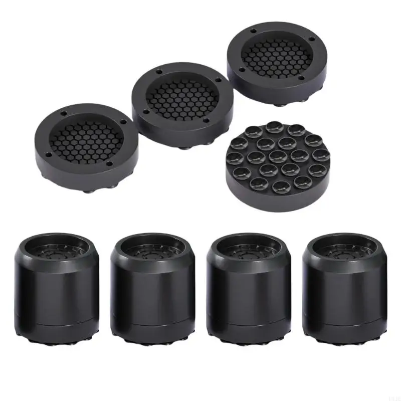 مجموعة U1JE من 8 منصات بلاستيكية ماصة الصدمات مناسبة للغسالة والمجفف لمنع المشي وضمان عمليات هادئة