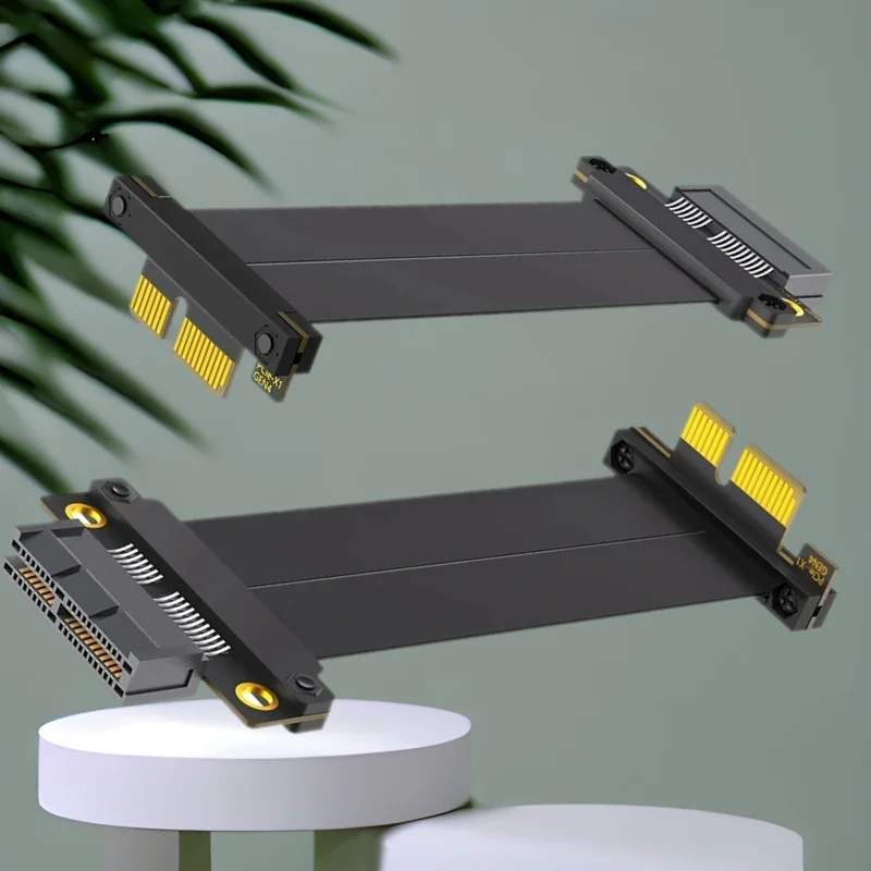 

PCIe 4.0 X1 Riser Cable 90° Right Angle PCI Express X1 Extension Cable for PCIe WiFi Card for PCI-E M2 Adapter for USB PCIe Card