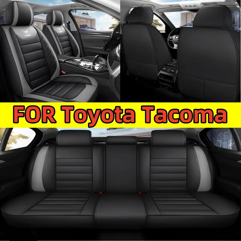 

Чехол на автомобильное сиденье, водонепроницаемая искусственная кожа, мягкая и удобная, износостойкая, для Toyota Tacoma, полностью завернутые чехлы на сиденья