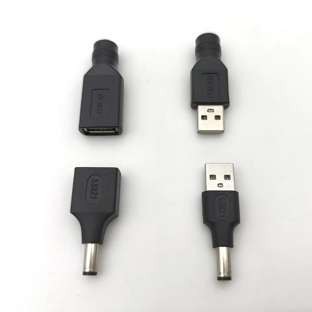 1Pcs 5V DC Power 5.5x2.1mm Male Female to USB 2.0 Type A Male Female Plug Connector Converter Laptop Adapter