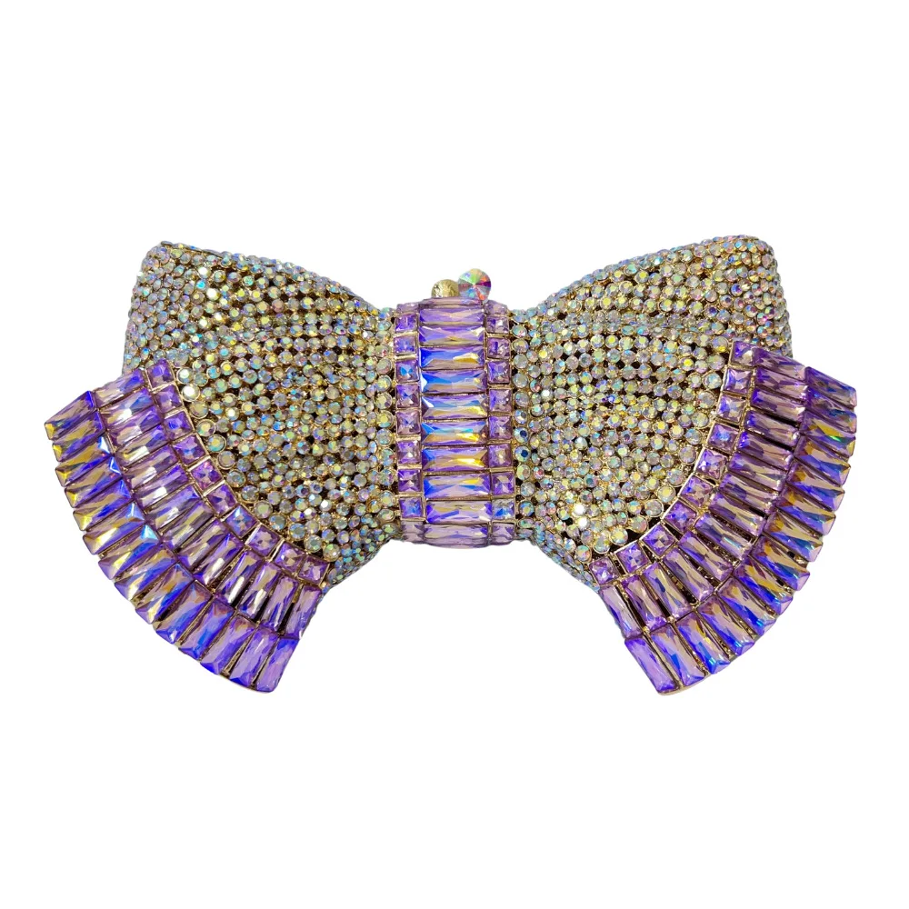 Stone Clutch Bow With Diamonds Dinner Bag Banquet Dress Full Of Diamonds Women's Sac De Luxe Femme Bolsos Lujosos Marcas Famosas