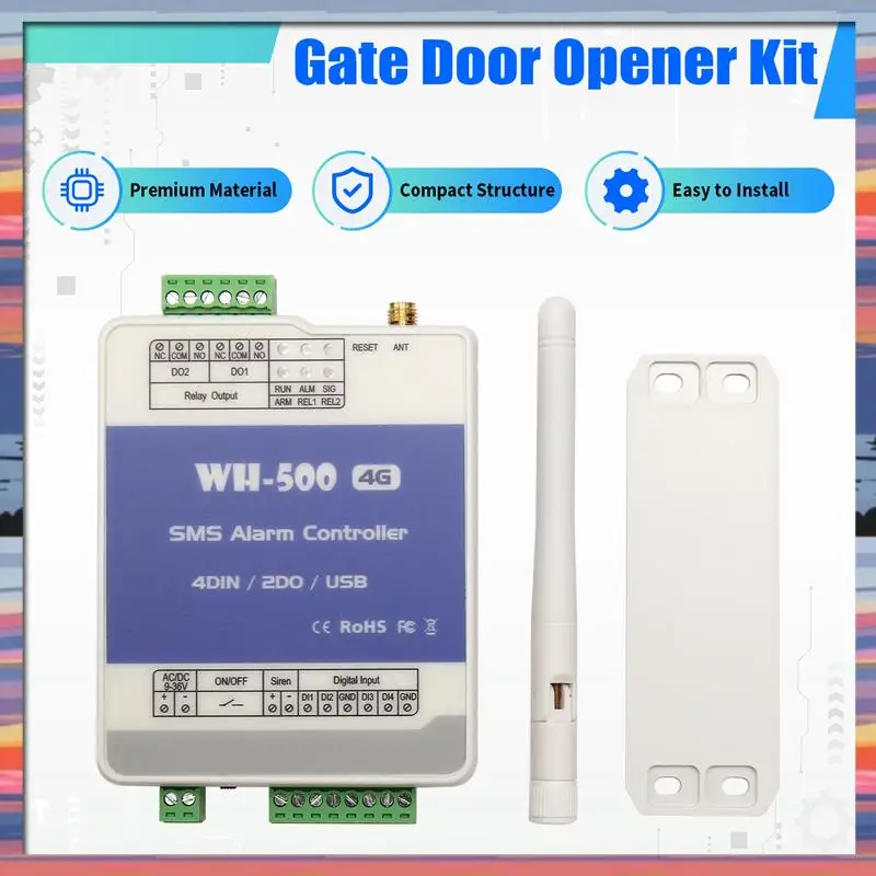 AC18 (Garantizzato) WH-500-EU 4G GSM Controller di allarme wireless remoto Apriporta Interruttore relè Telecomando Controllo APP