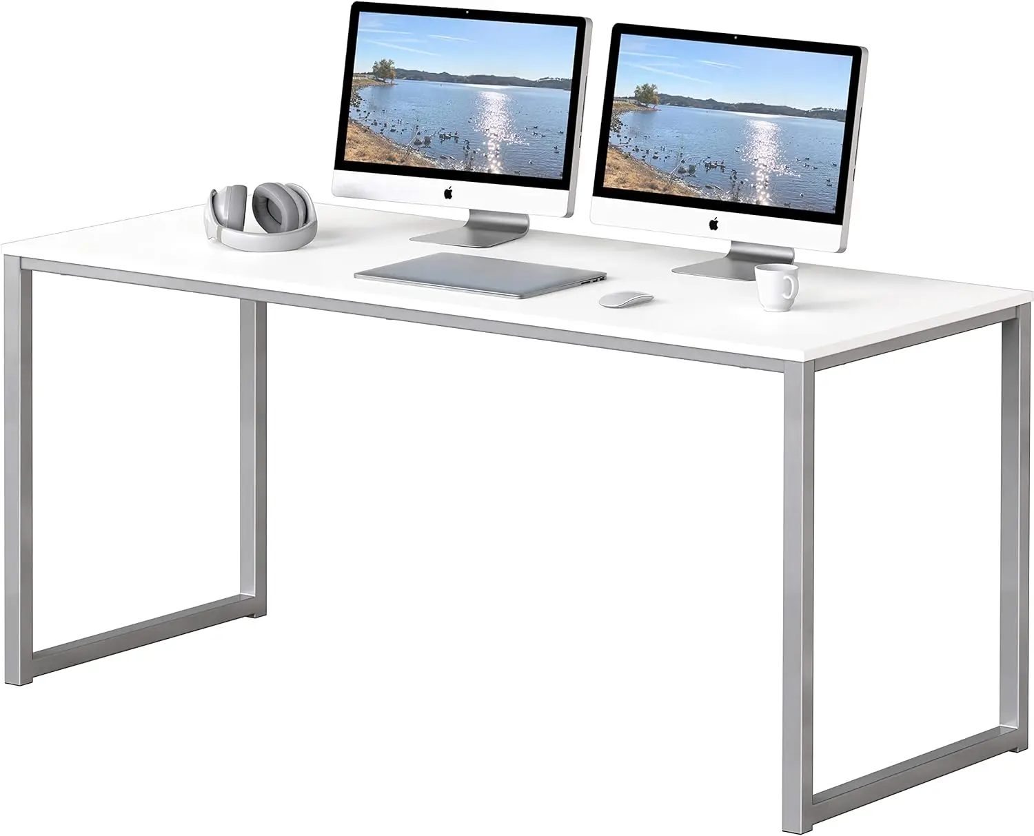 

Home Office 55-Inch Computer Desk, 24" Deep, White