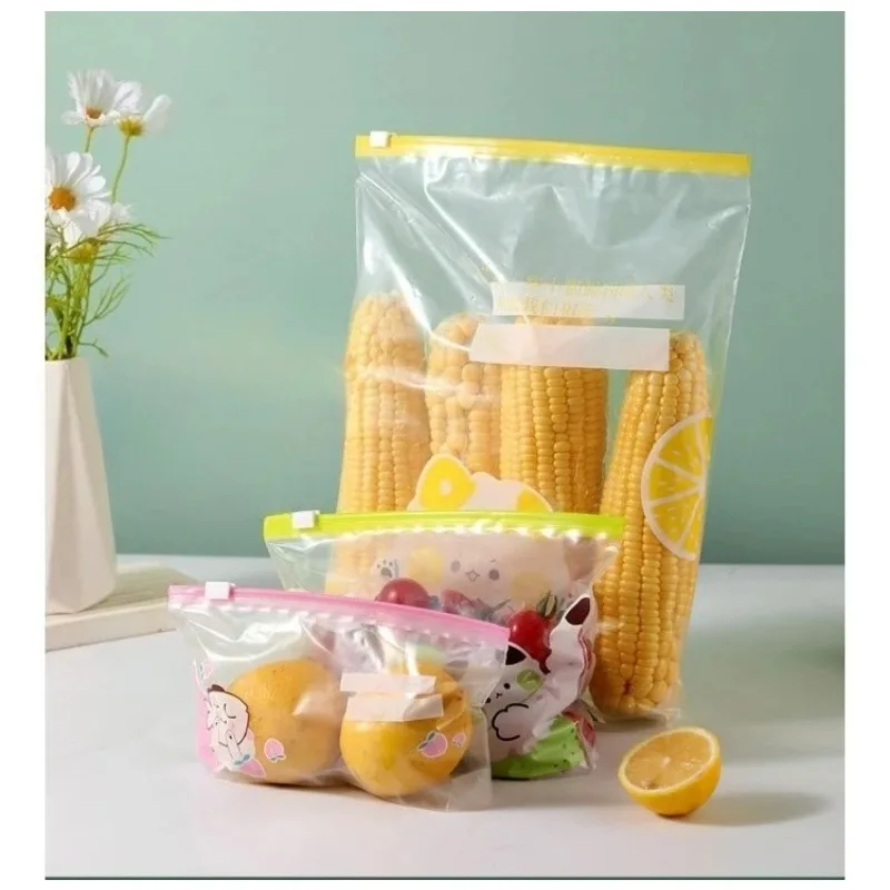 

Thickened Reusable Zipper Fresh-keeping Bag Folding Sealed Freezer Ziplock Bag Refrigerator Slide Lock Bag Food Grade seal Bags