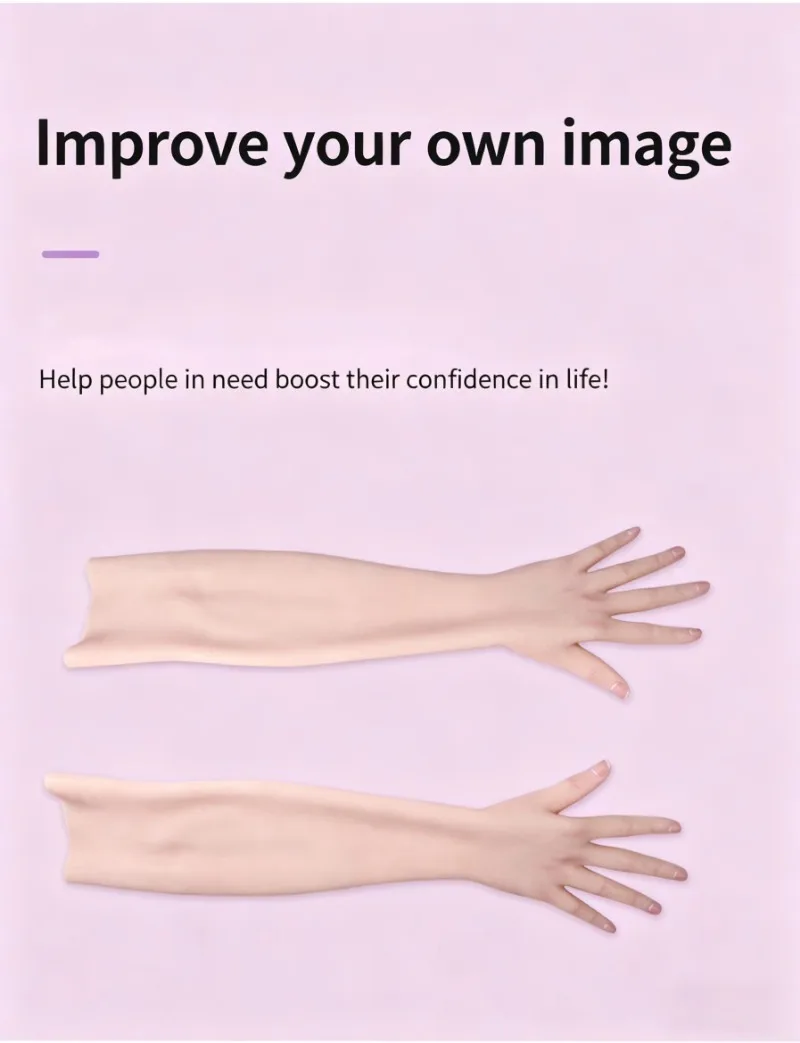 Silicone Prosthetic Hand Glove — Post-Operative Scar Concealment, Realistic Silicone Hand Model, Female Style