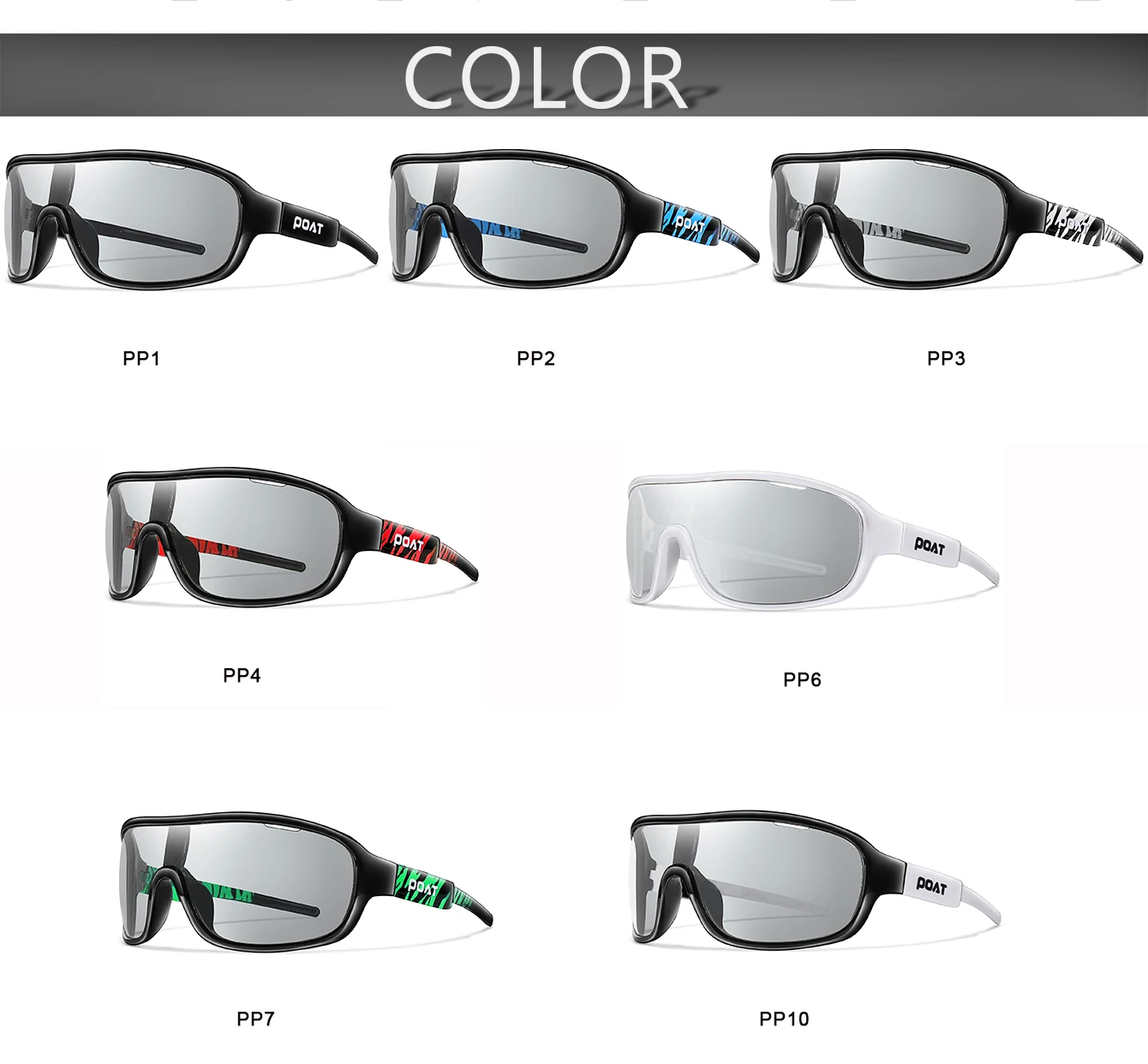 Trendy MARKE Photochrome Männer Frauen Klassische Brillen Sport Outdoor Straße Radfahren Angeln Sonnenbrille Männliche Fahrrad Brille – Detail 3
