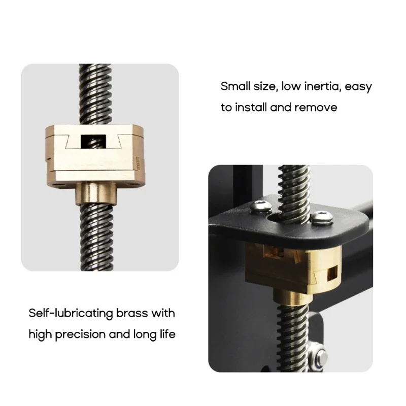 مقرنة صمولة من النحاس الأصفر تم ترقيتها للطابعات ثلاثية الأبعاد ، Z-Axis ، 8 برغي رصاص ، سرير ساخن ، CR10 ، S4S5 ، Ender3 Pro ، V2 ، انخفاض الشحن